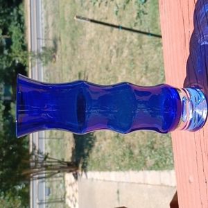 3 Stunning cobalt blue vases hand blown from Sweden